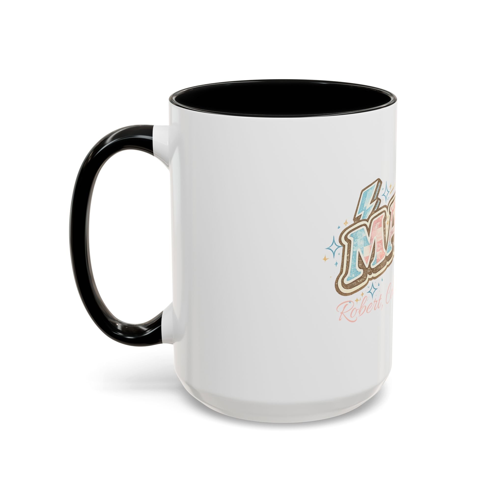 Mama Retro Pastel Accent Coffee Mug — Ceramic 11/15 oz - Grace & Grit Boutique