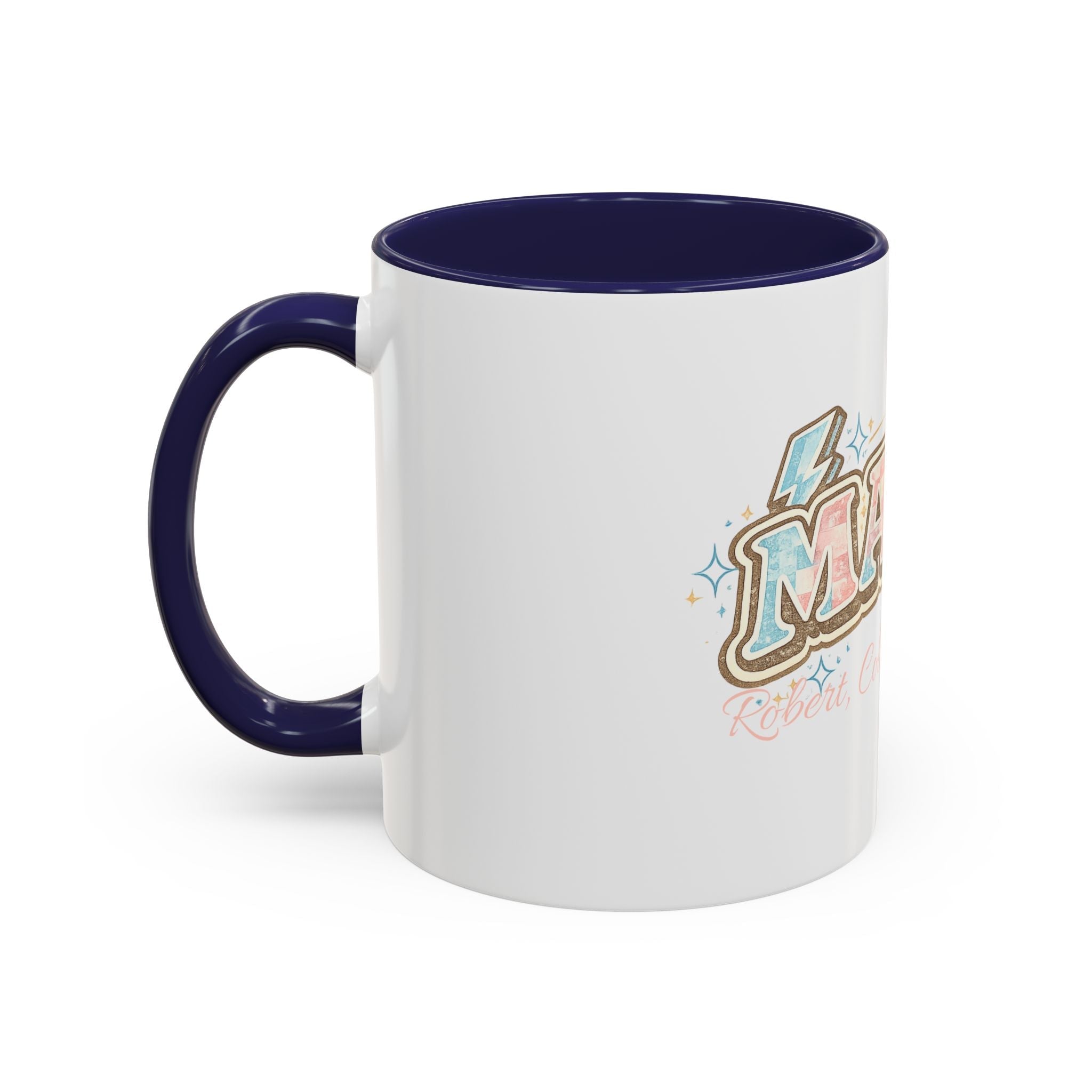Mama Retro Pastel Accent Coffee Mug — Ceramic 11/15 oz - Grace & Grit Boutique