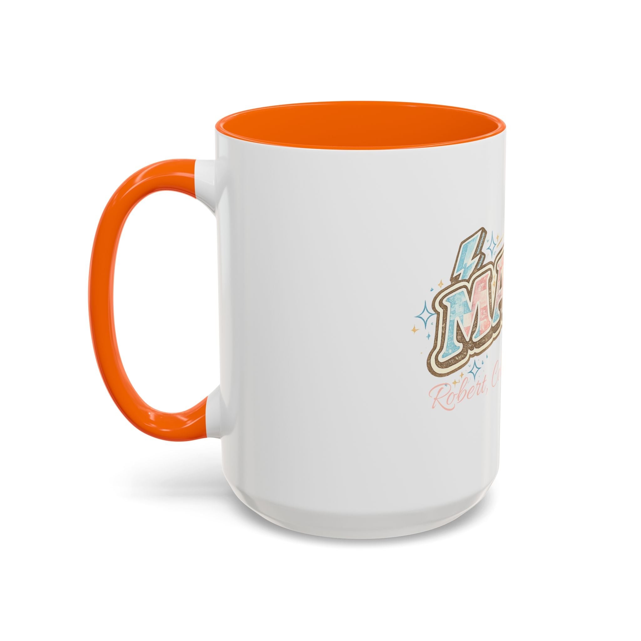 Mama Retro Pastel Accent Coffee Mug — Ceramic 11/15 oz - Grace & Grit Boutique