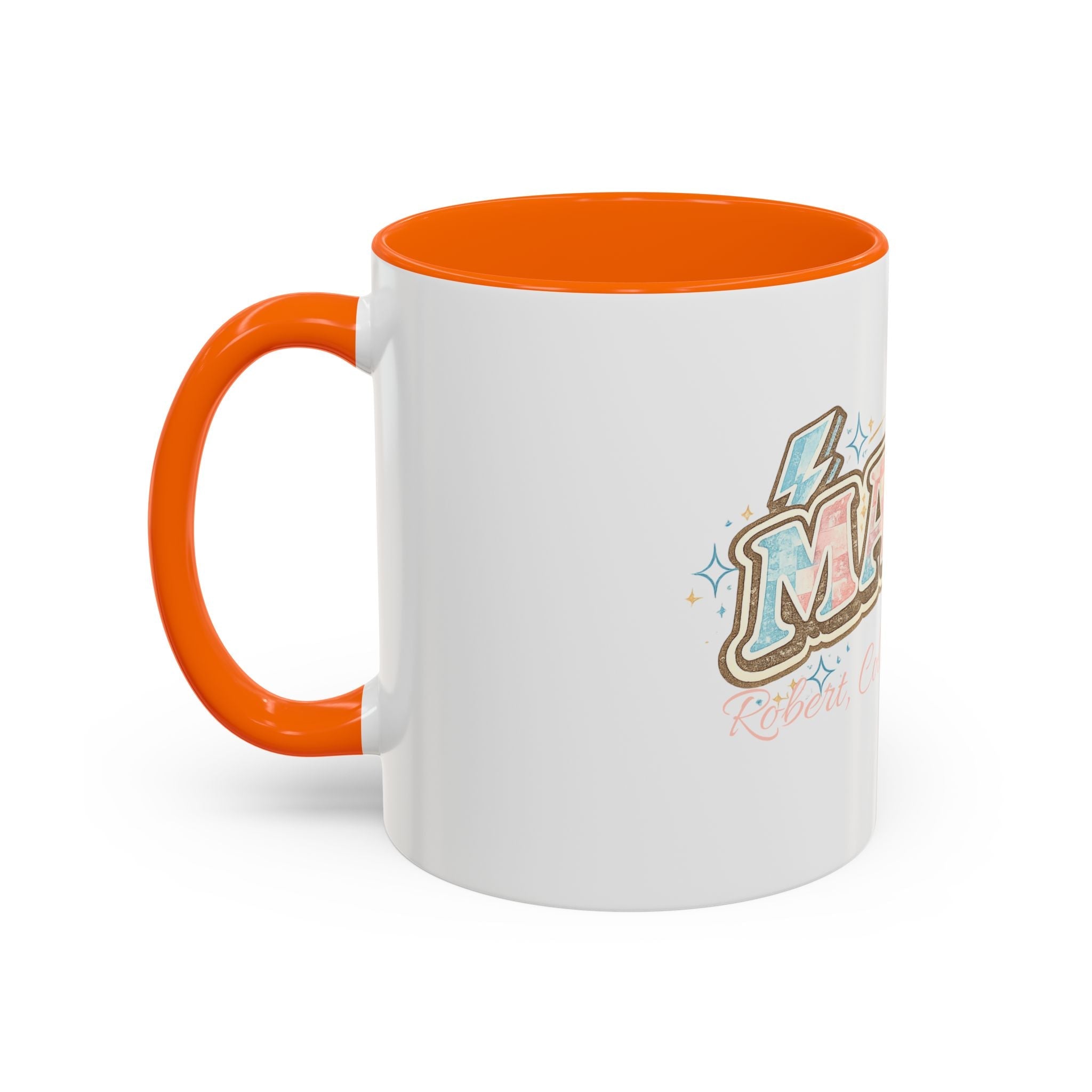 Mama Retro Pastel Accent Coffee Mug — Ceramic 11/15 oz - Grace & Grit Boutique
