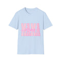 MAMA T-Shirt | Pink checkerboard script design - Grace & Grit Boutique