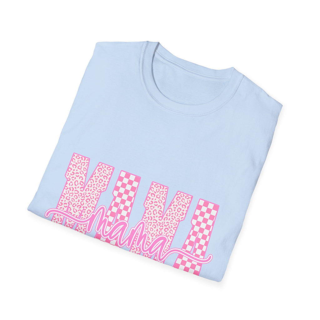 MAMA T-Shirt | Pink checkerboard script design - Grace & Grit Boutique