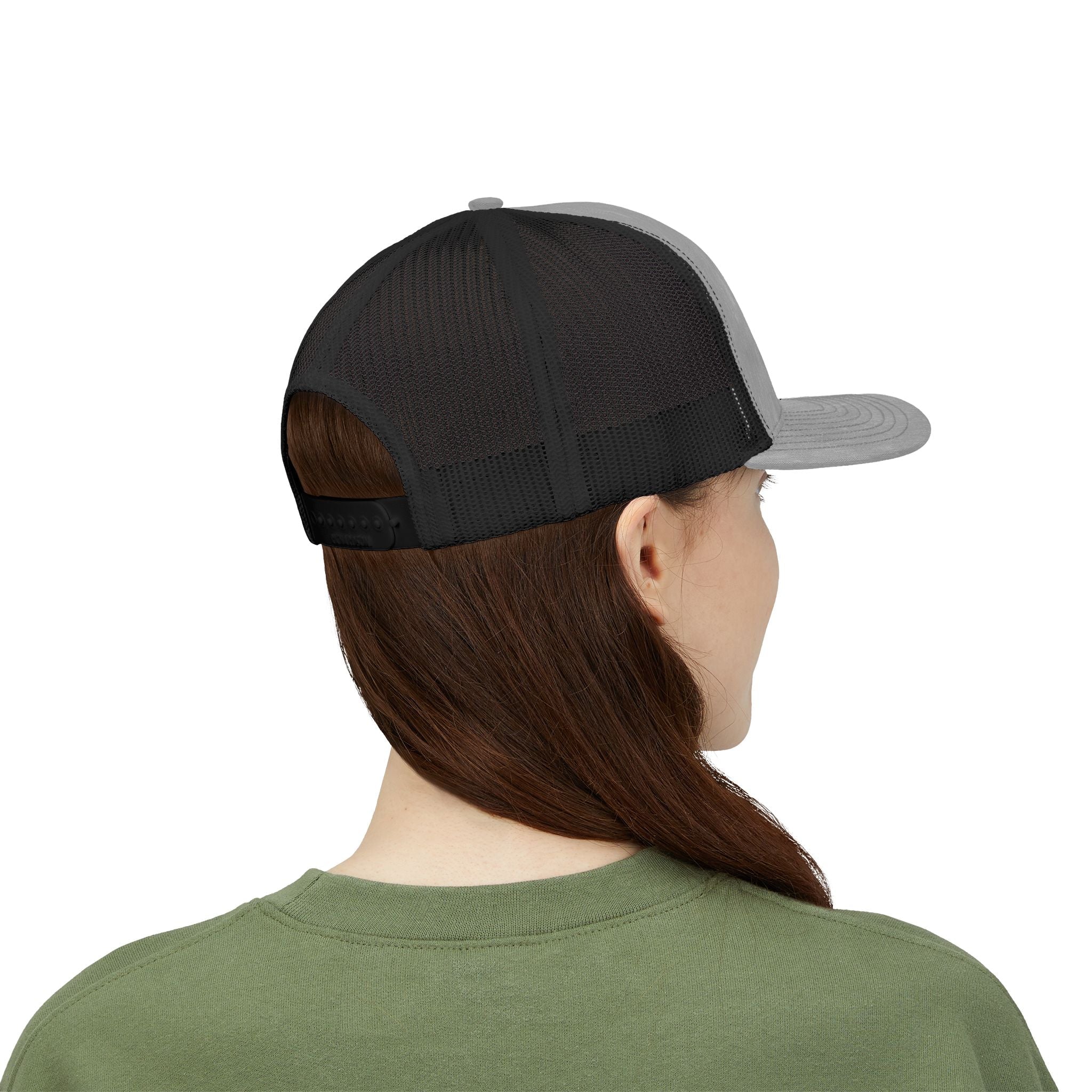 Mama Trucker Cap — Retro Stripes "Mama: Loved, Hardworking, Selfless, Protective" - Grace & Grit Boutique