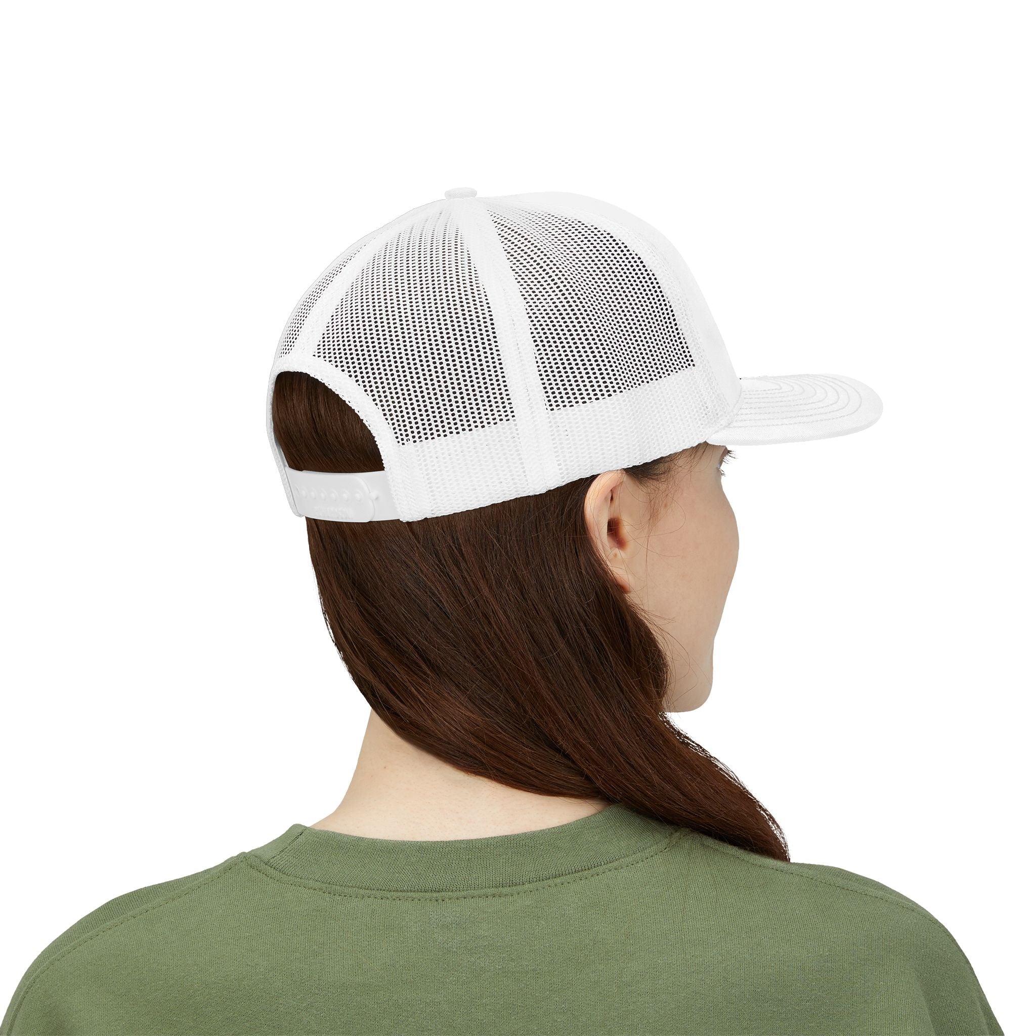 Mama Trucker Cap — Retro Stripes "Mama: Loved, Hardworking, Selfless, Protective" - Grace & Grit Boutique