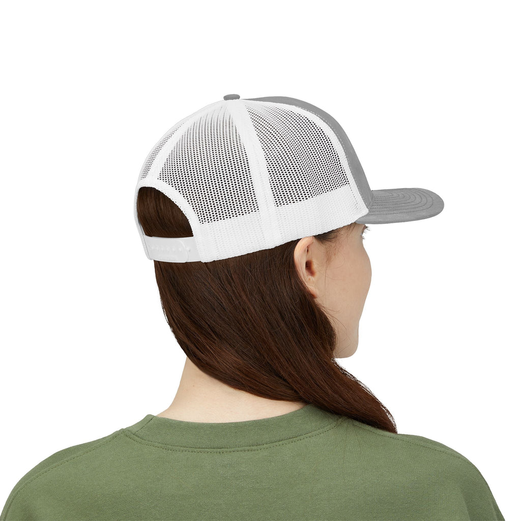 Mama Trucker Cap — Retro Stripes "Mama: Loved, Hardworking, Selfless, Protective" - Grace & Grit Boutique