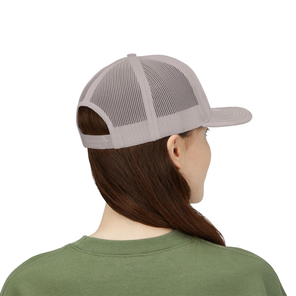 Mama Trucker Cap — Retro Stripes "Mama: Loved, Hardworking, Selfless, Protective" - Grace & Grit Boutique