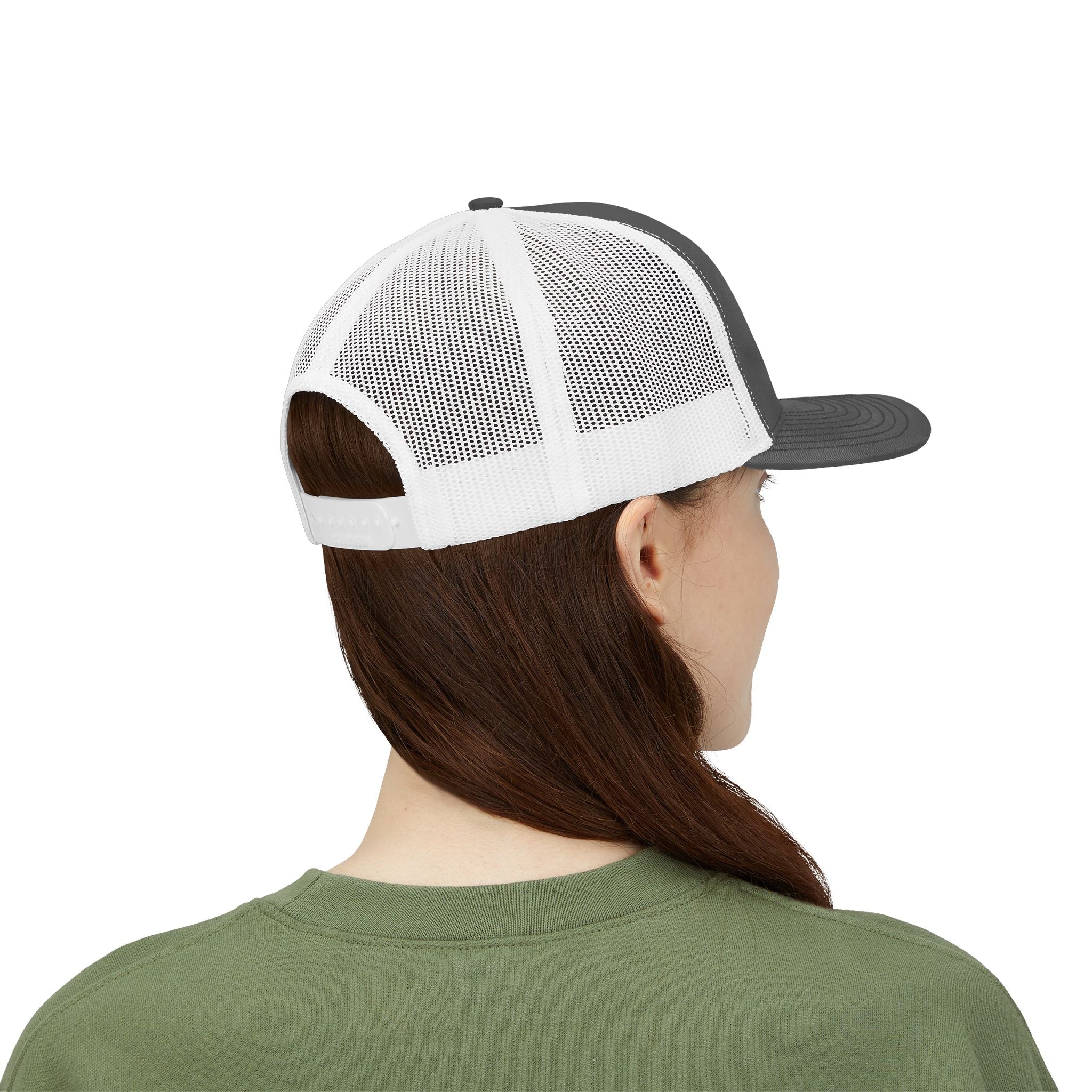 Mama Trucker Cap — Retro Stripes "Mama: Loved, Hardworking, Selfless, Protective" - Grace & Grit Boutique