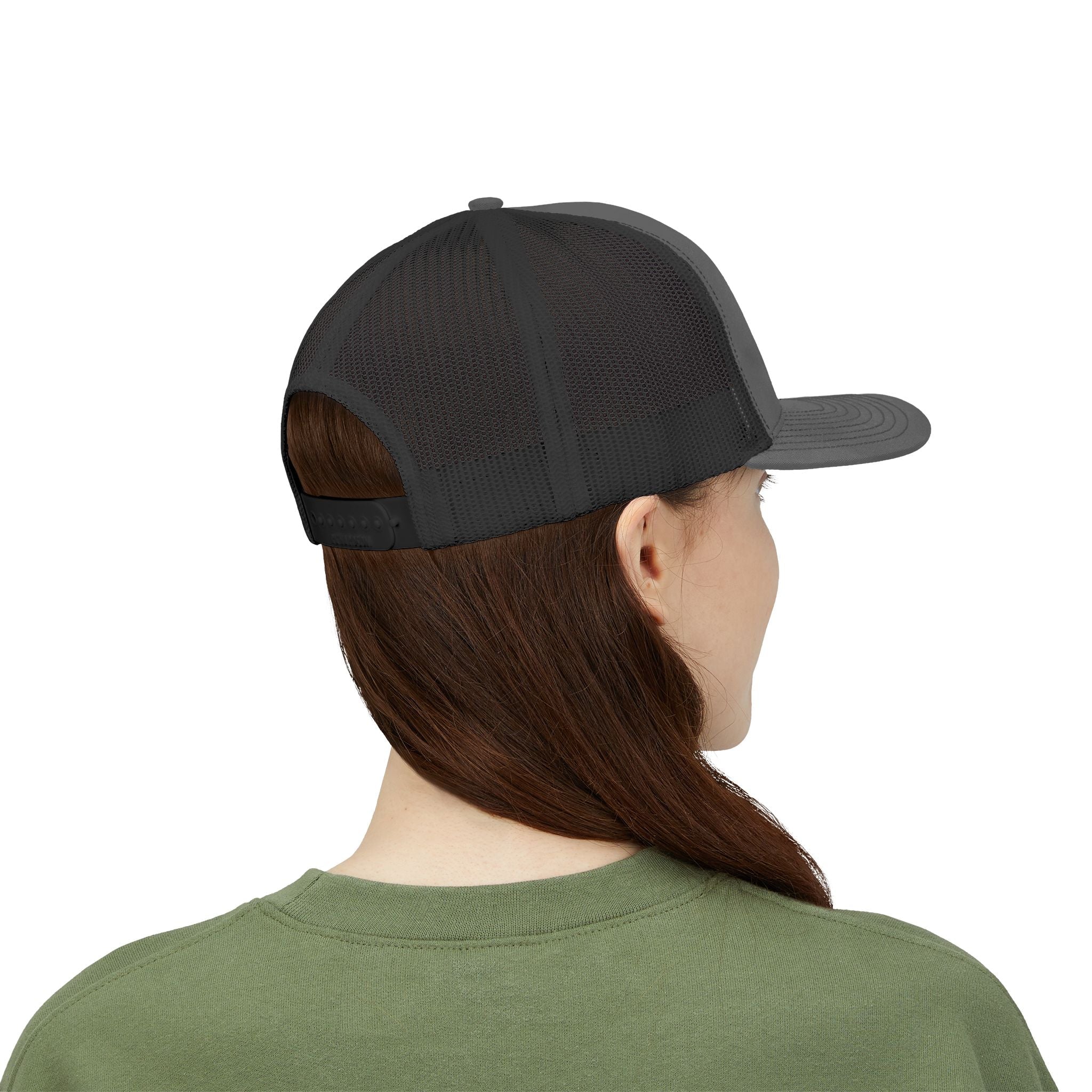 Mama Trucker Cap — Retro Stripes "Mama: Loved, Hardworking, Selfless, Protective" - Grace & Grit Boutique