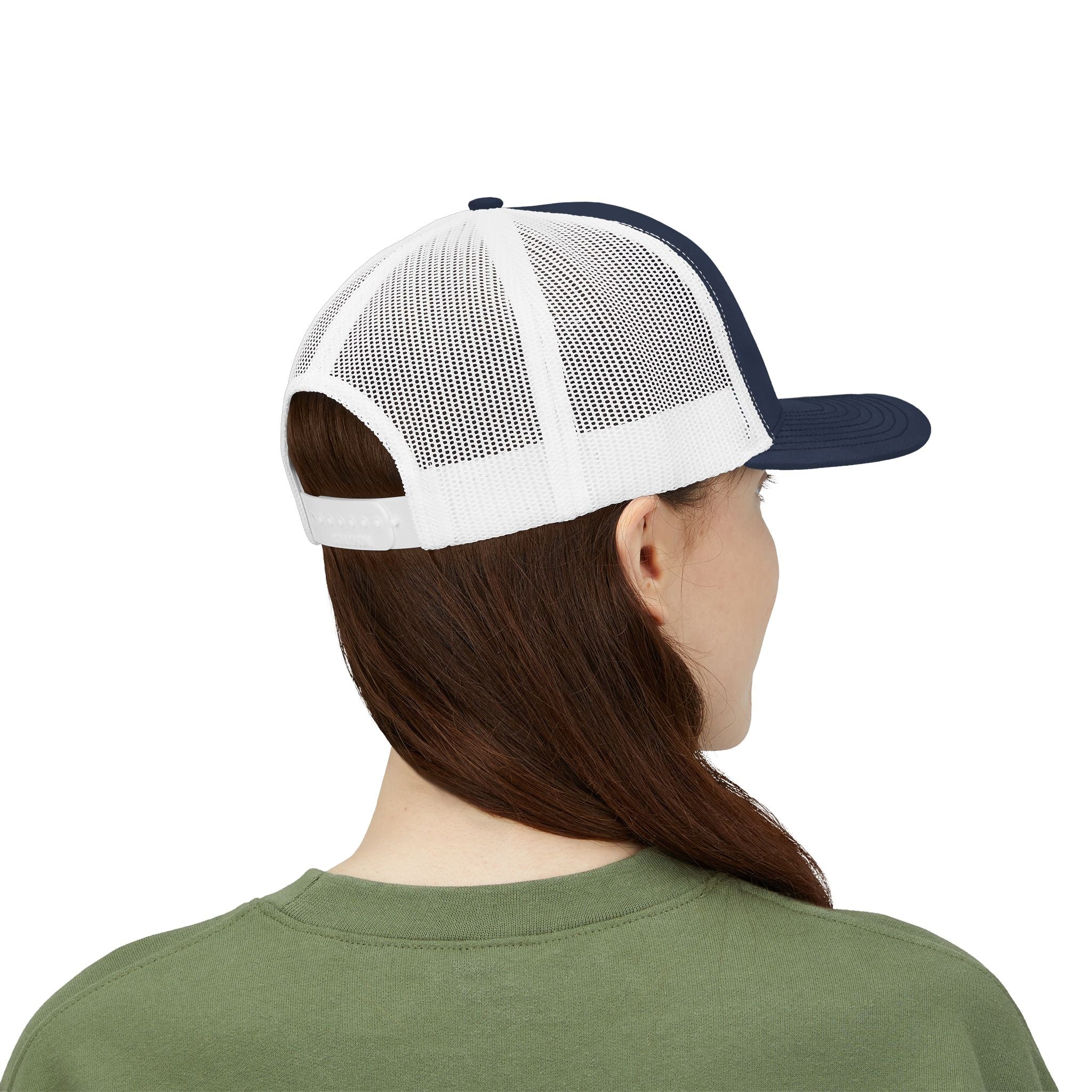 Mama Trucker Cap — Retro Stripes "Mama: Loved, Hardworking, Selfless, Protective" - Grace & Grit Boutique
