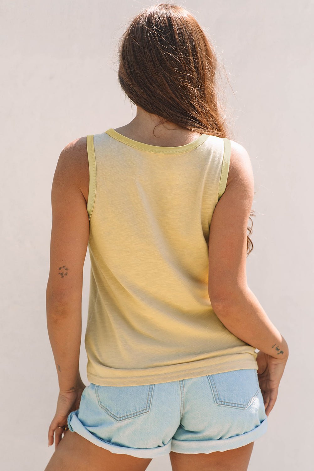 Mist Green Metallic Sheen Edge Scoop Neck Tank Top - Grace & Grit Boutique