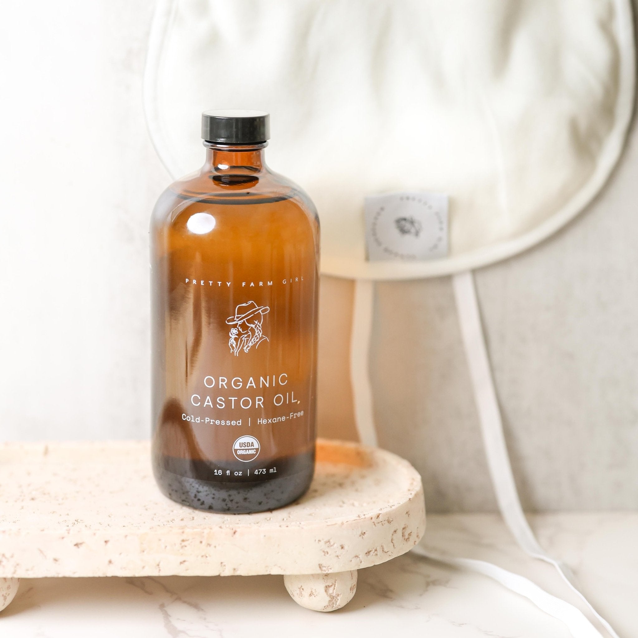 Organic Pure Castor Oil + Cloth Pack Bundle - Grace & Grit Boutique