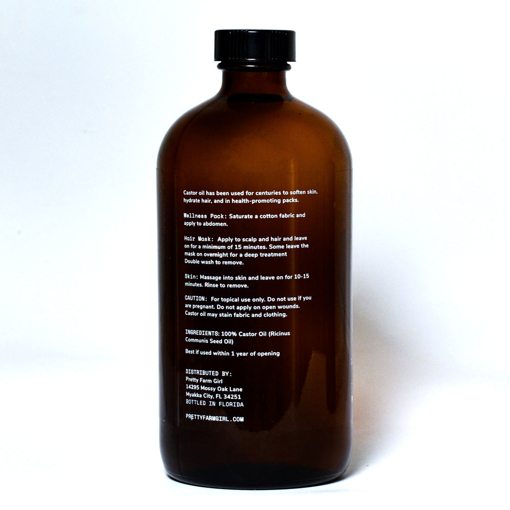 Organic Pure Castor Oil + Cloth Pack Bundle - Grace & Grit Boutique