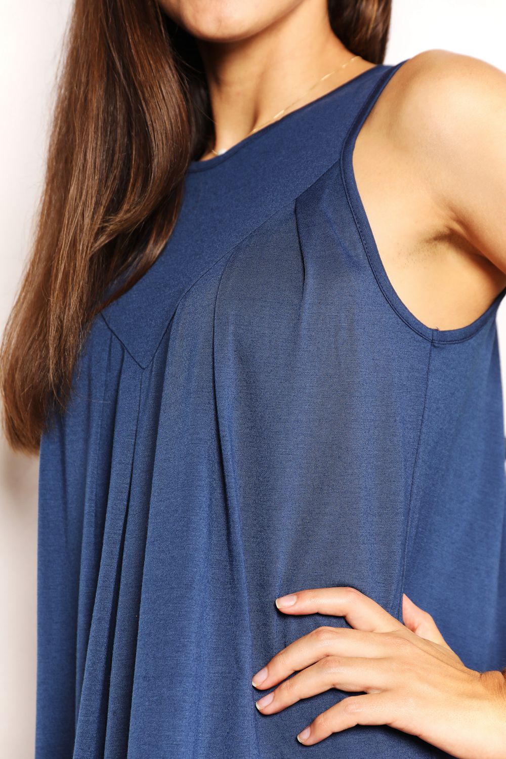 Perfee Round Neck Sleeveless Mini Dress - Grace & Grit Boutique