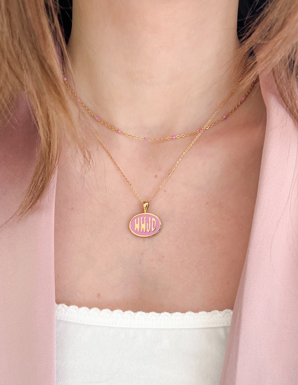 Pink WWJD Necklace Set - Grace & Grit Boutique