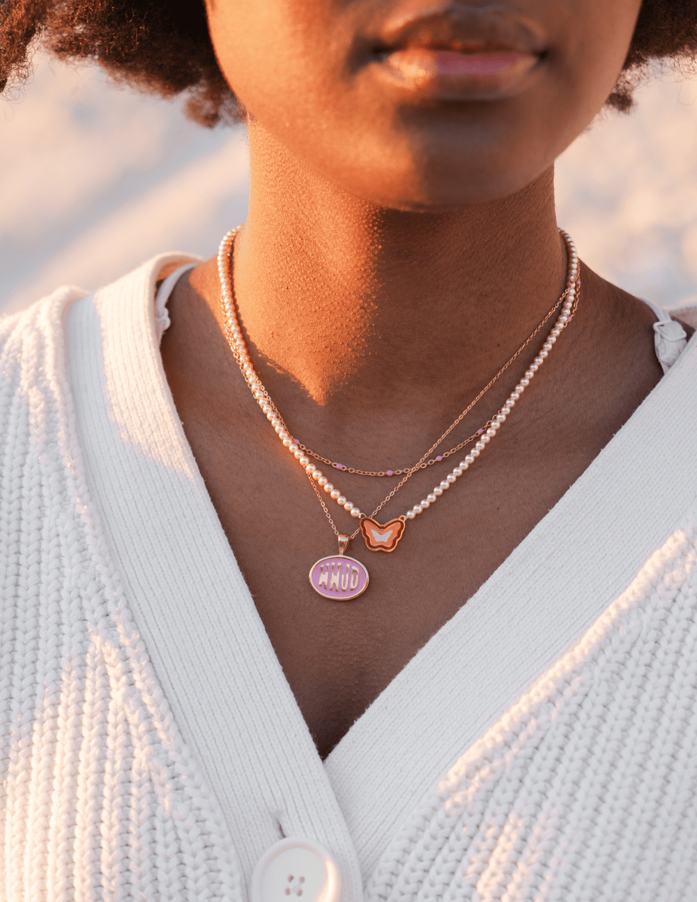 Pink WWJD Necklace Set - Grace & Grit Boutique