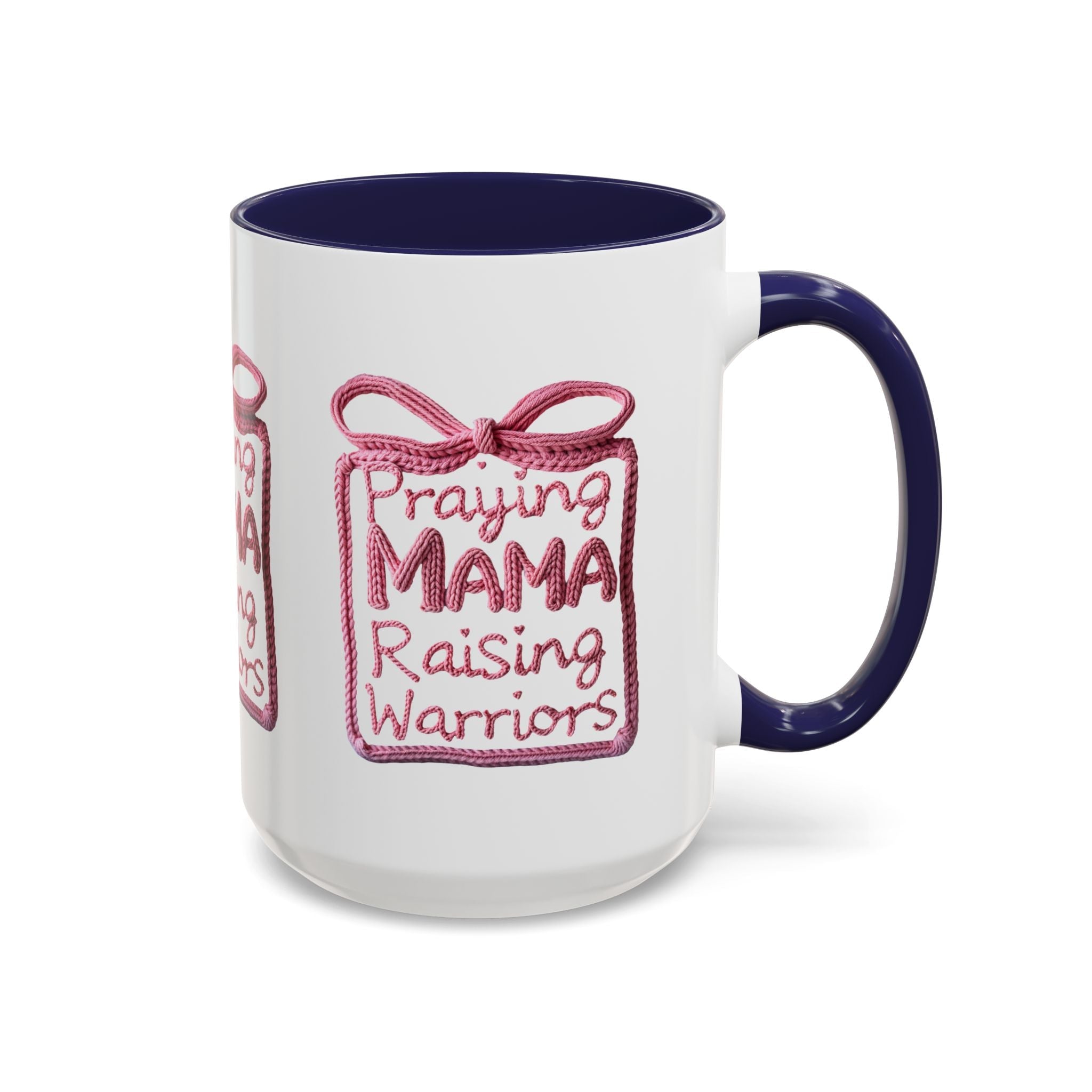 Praying Mama Raising Warriors Coffee Mug (Accent, 11/15oz) - Grace & Grit Boutique