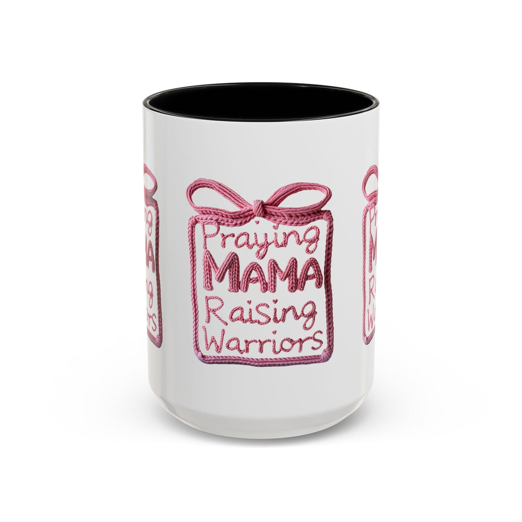 Praying Mama Raising Warriors Coffee Mug (Accent, 11/15oz) - Grace & Grit Boutique