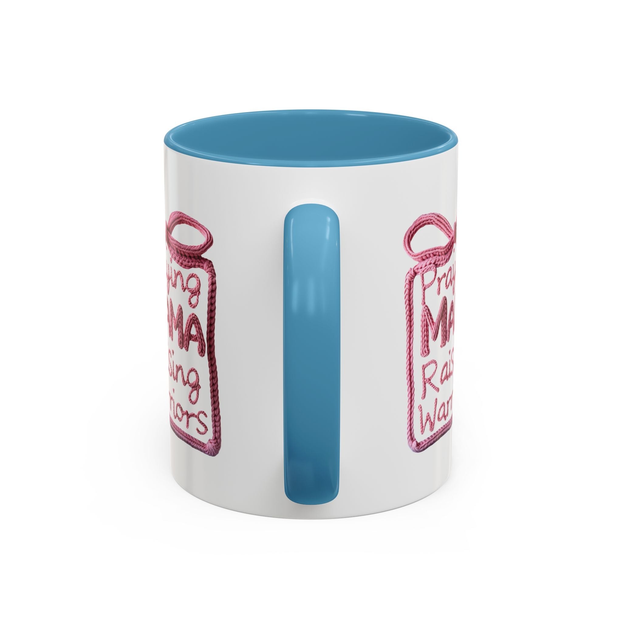 Praying Mama Raising Warriors Coffee Mug (Accent, 11/15oz) - Grace & Grit Boutique