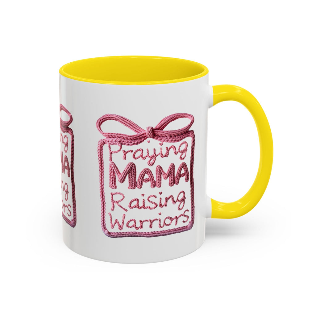 Praying Mama Raising Warriors Coffee Mug (Accent, 11/15oz) - Grace & Grit Boutique