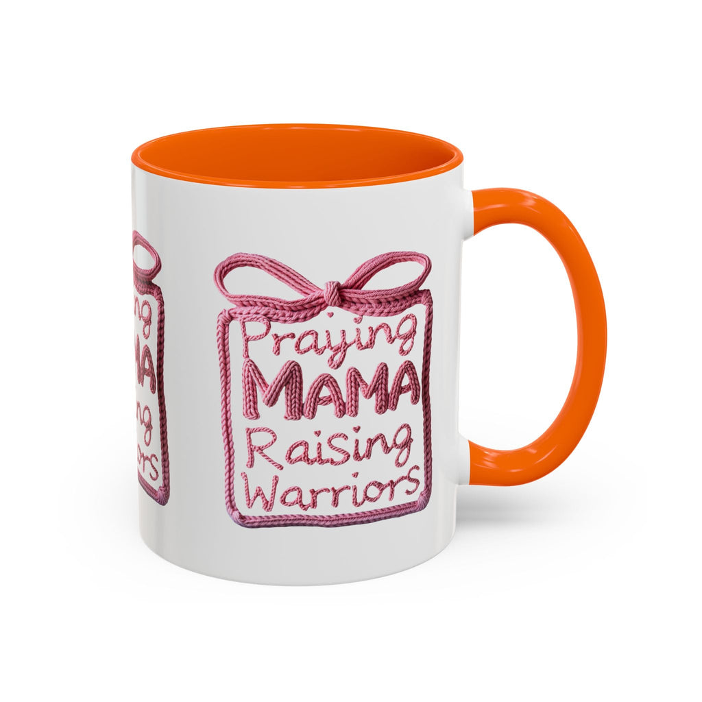 Praying Mama Raising Warriors Coffee Mug (Accent, 11/15oz) - Grace & Grit Boutique