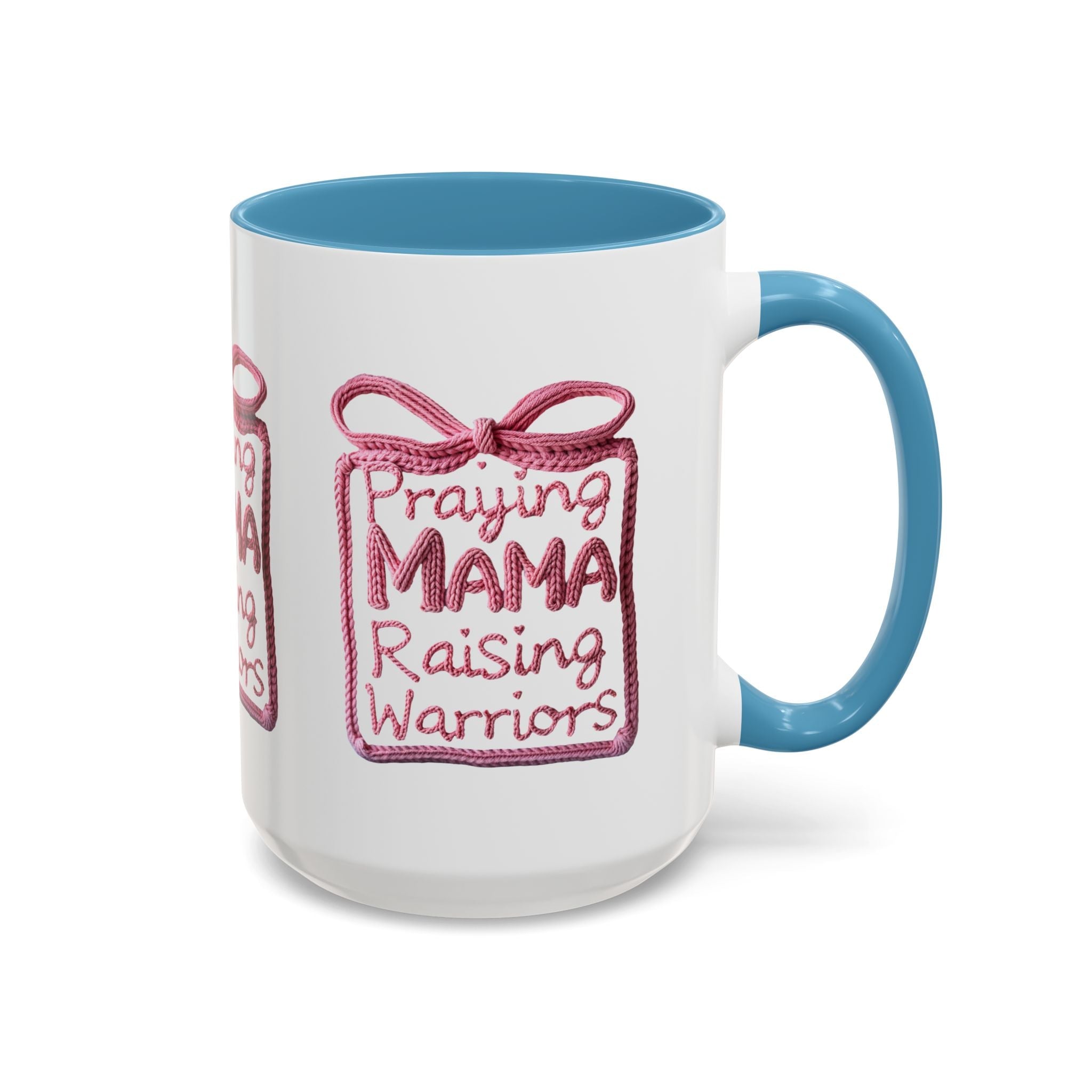 Praying Mama Raising Warriors Coffee Mug (Accent, 11/15oz) - Grace & Grit Boutique