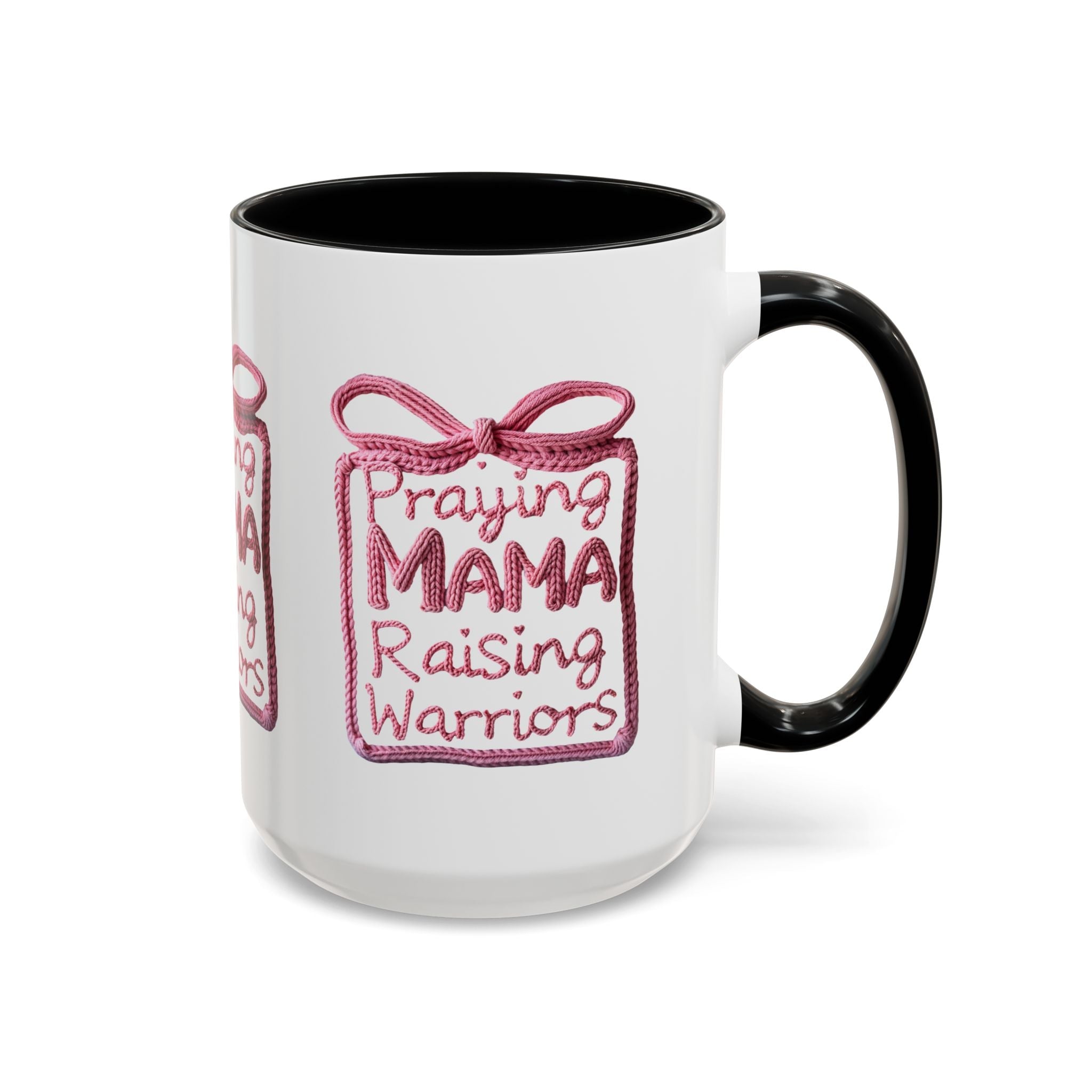 Praying Mama Raising Warriors Coffee Mug (Accent, 11/15oz) - Grace & Grit Boutique