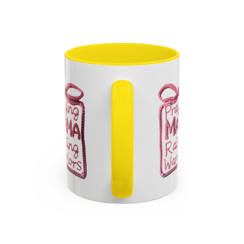 Praying Mama Raising Warriors Coffee Mug (Accent, 11/15oz) - Grace & Grit Boutique