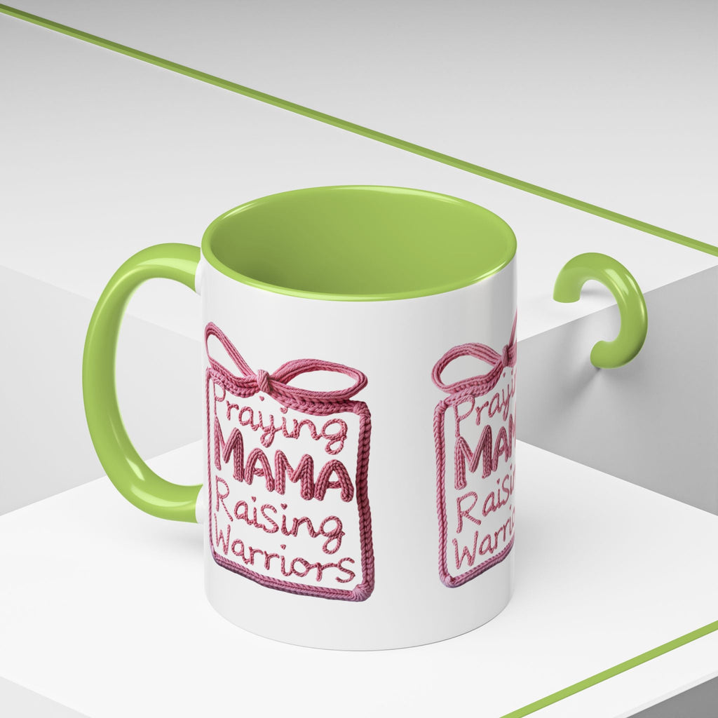 Praying Mama Raising Warriors Coffee Mug (Accent, 11/15oz) - Grace & Grit Boutique