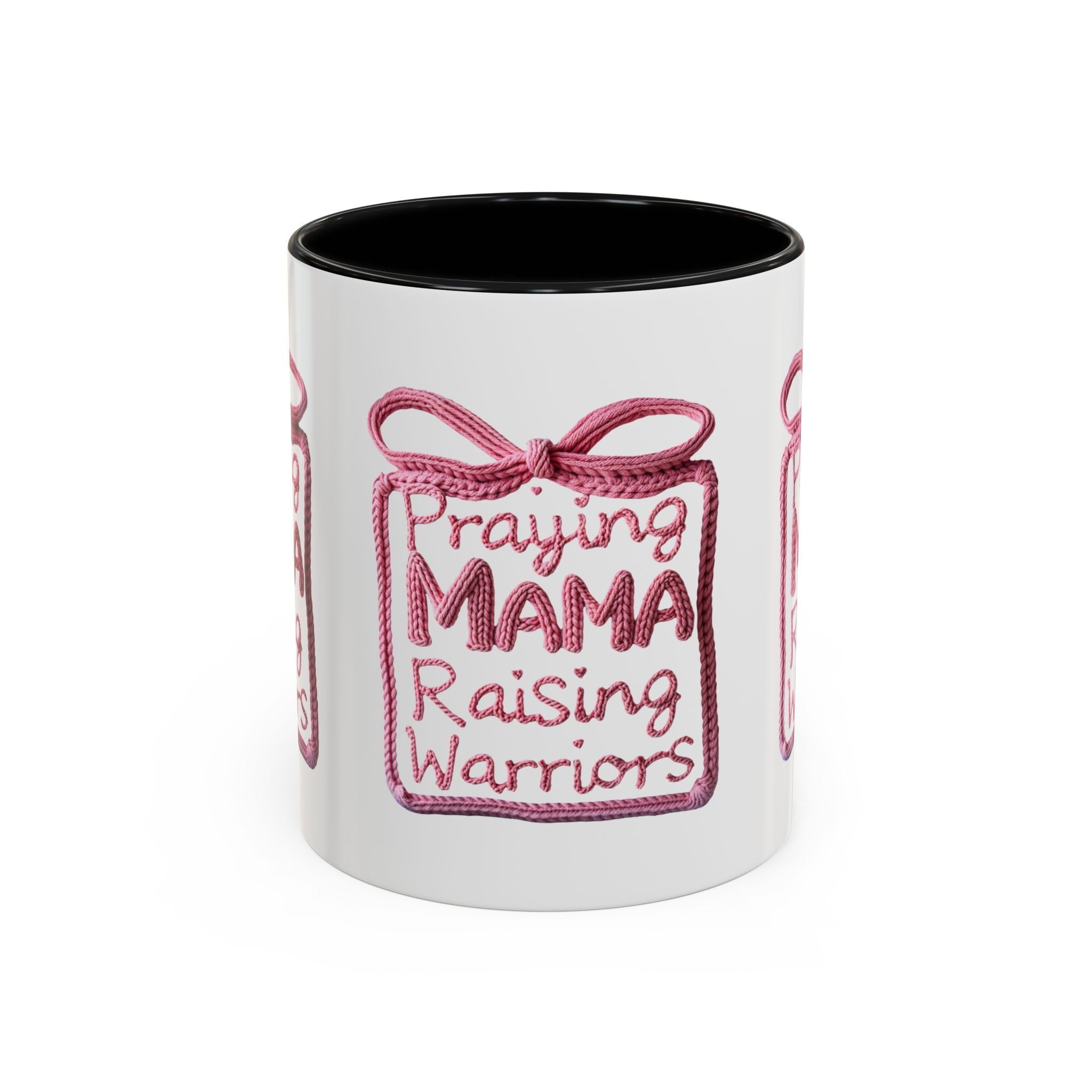 Praying Mama Raising Warriors Coffee Mug (Accent, 11/15oz) - Grace & Grit Boutique
