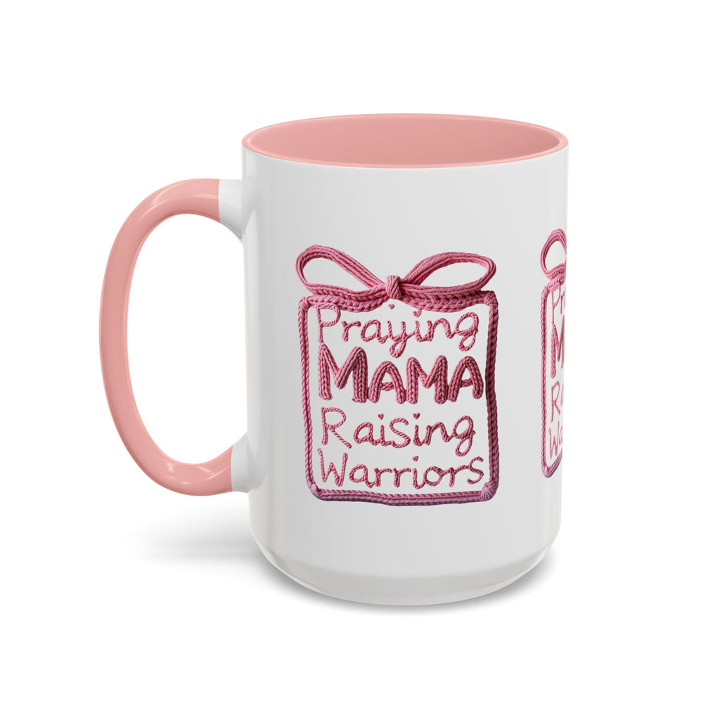 Praying Mama Raising Warriors Coffee Mug (Accent, 11/15oz) - Grace & Grit Boutique