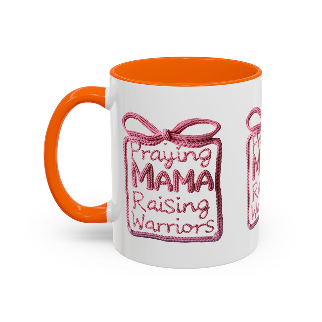 Praying Mama Raising Warriors Coffee Mug (Accent, 11/15oz) - Grace & Grit Boutique