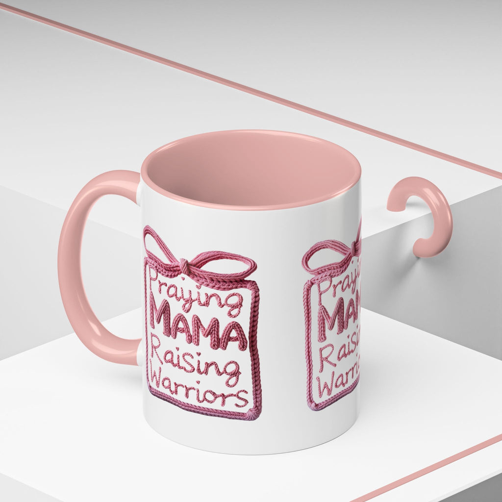 Praying Mama Raising Warriors Coffee Mug (Accent, 11/15oz) - Grace & Grit Boutique
