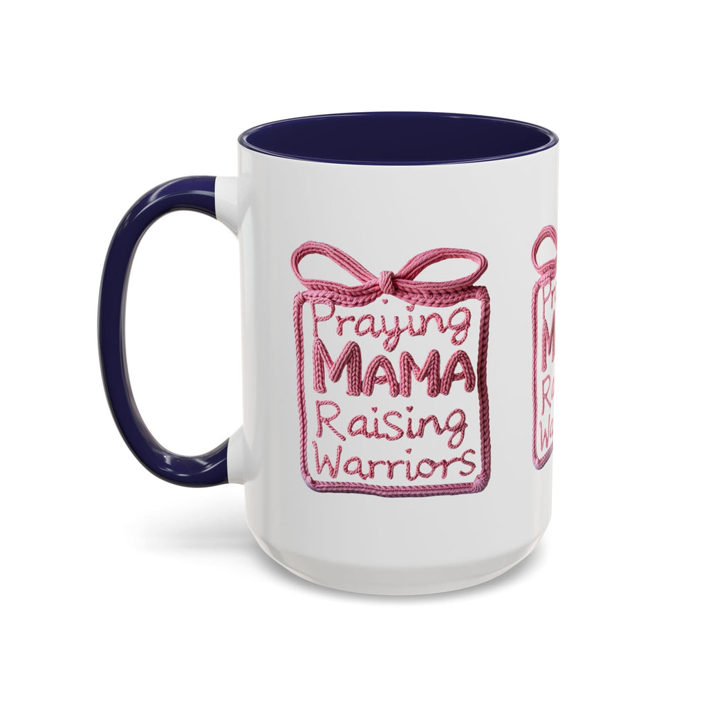 Praying Mama Raising Warriors Coffee Mug (Accent, 11/15oz) - Grace & Grit Boutique