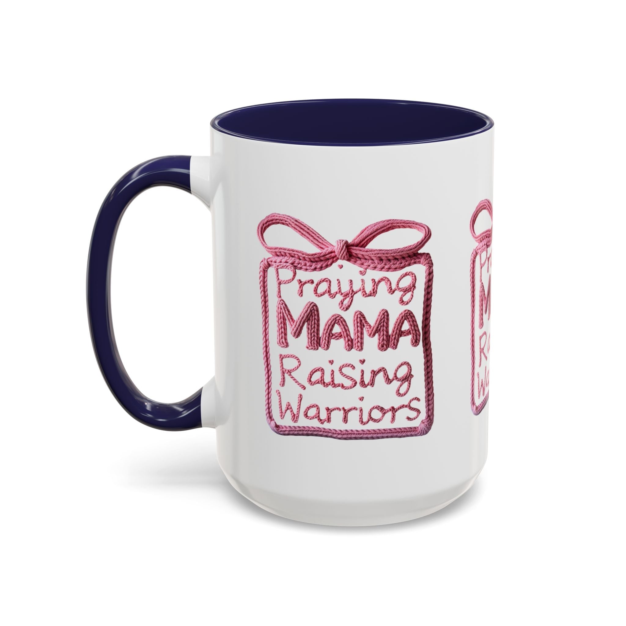 Praying Mama Raising Warriors Coffee Mug (Accent, 11/15oz) - Grace & Grit Boutique