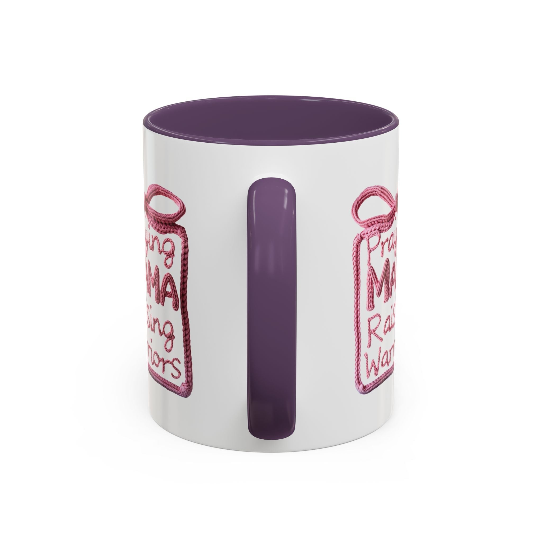 Praying Mama Raising Warriors Coffee Mug (Accent, 11/15oz) - Grace & Grit Boutique