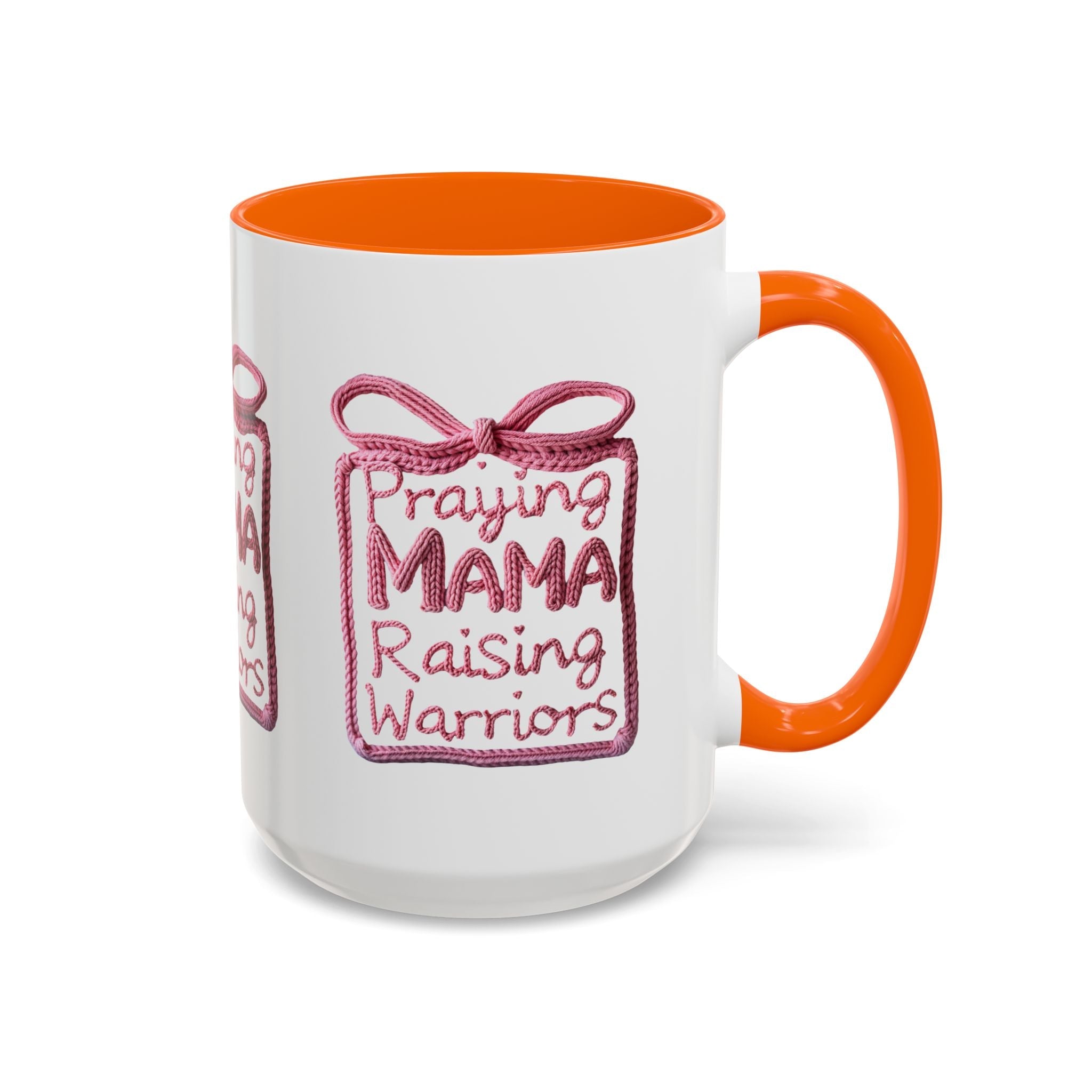 Praying Mama Raising Warriors Coffee Mug (Accent, 11/15oz) - Grace & Grit Boutique