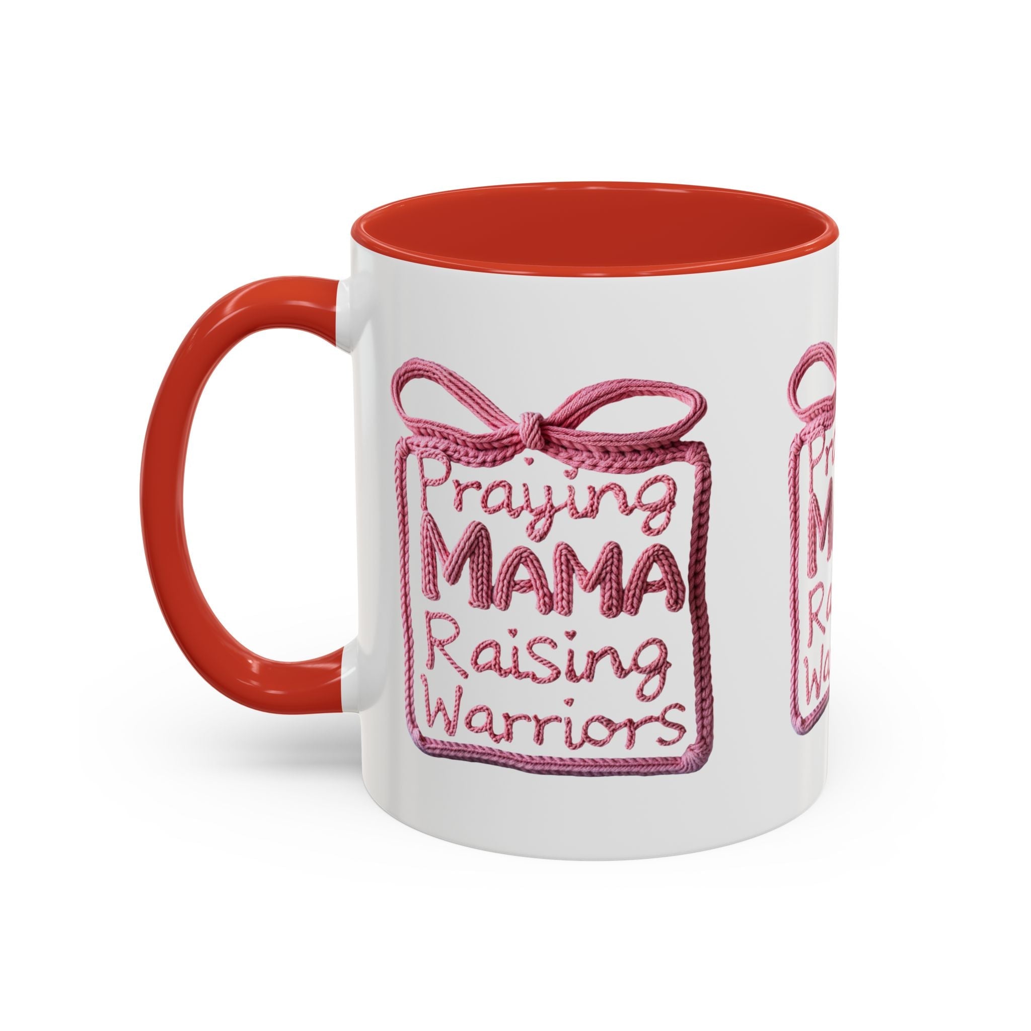 Praying Mama Raising Warriors Coffee Mug (Accent, 11/15oz) - Grace & Grit Boutique