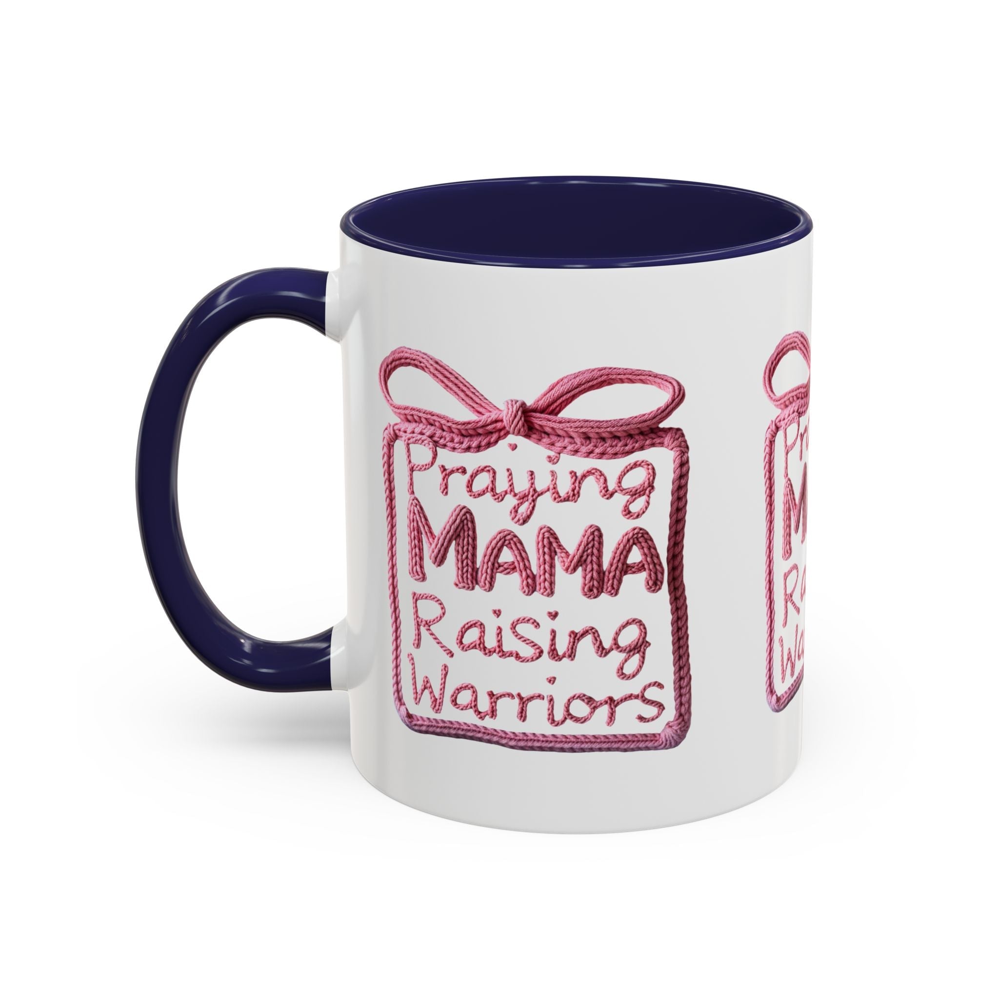Praying Mama Raising Warriors Coffee Mug (Accent, 11/15oz) - Grace & Grit Boutique