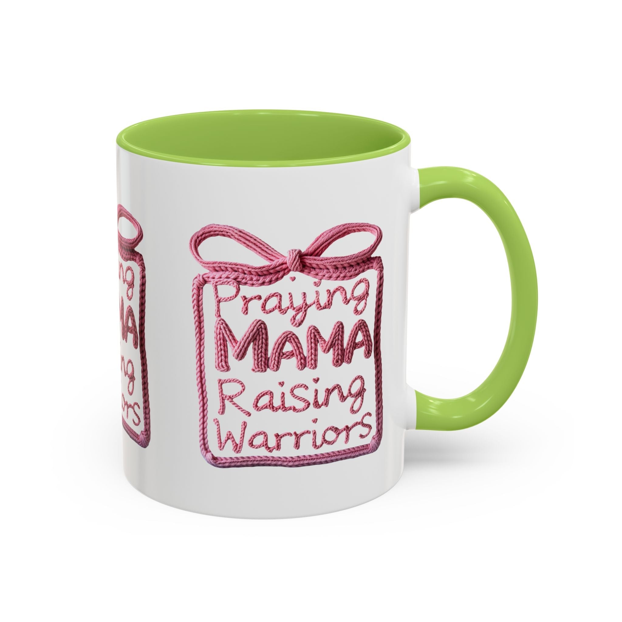 Praying Mama Raising Warriors Coffee Mug (Accent, 11/15oz) - Grace & Grit Boutique