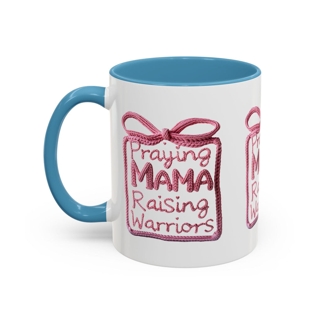 Praying Mama Raising Warriors Coffee Mug (Accent, 11/15oz) - Grace & Grit Boutique