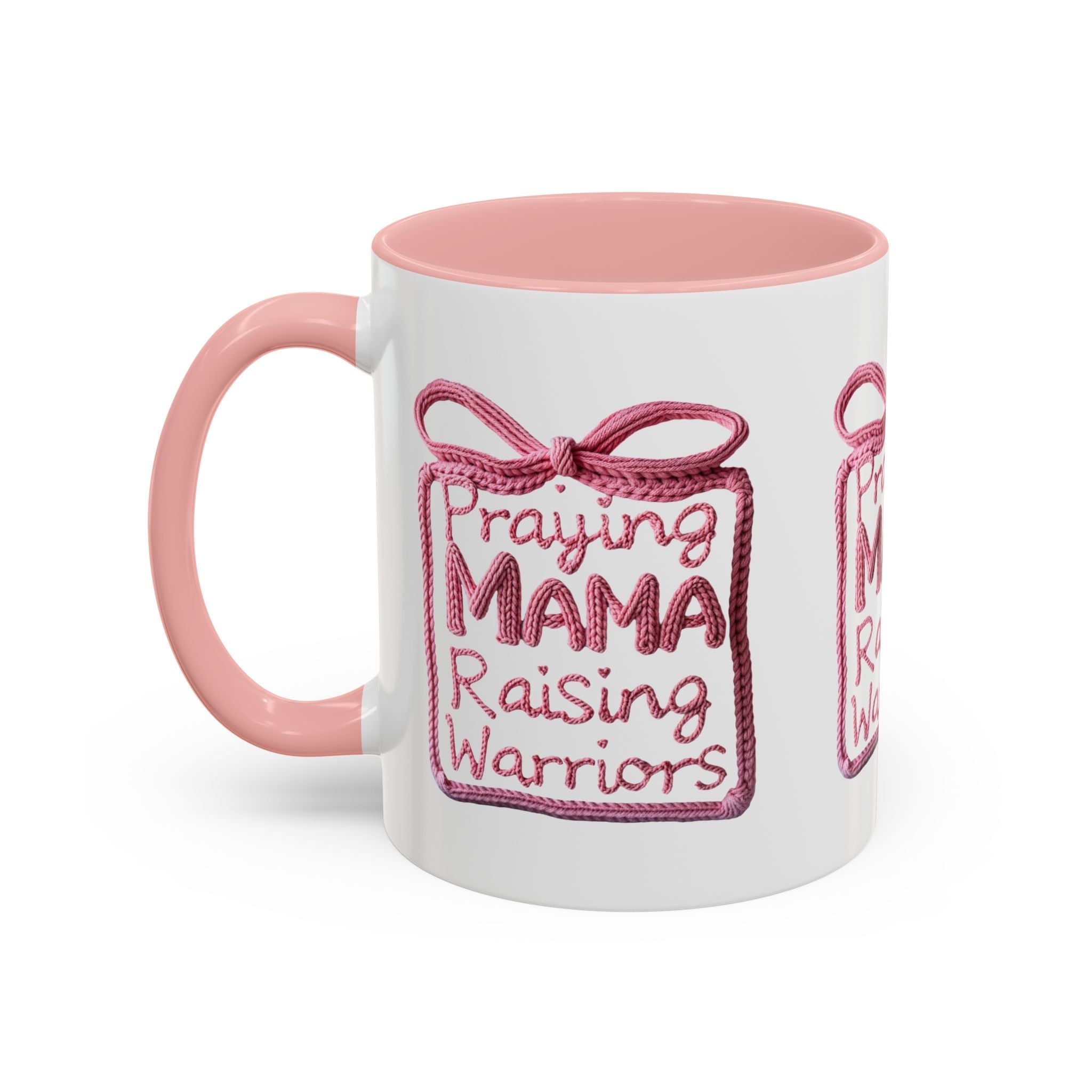 Praying Mama Raising Warriors Coffee Mug (Accent, 11/15oz) - Grace & Grit Boutique