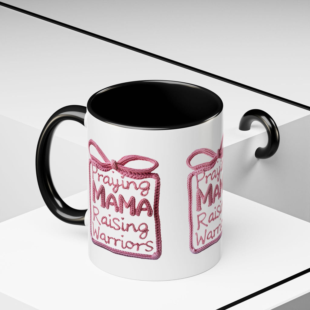 Praying Mama Raising Warriors Coffee Mug (Accent, 11/15oz) - Grace & Grit Boutique