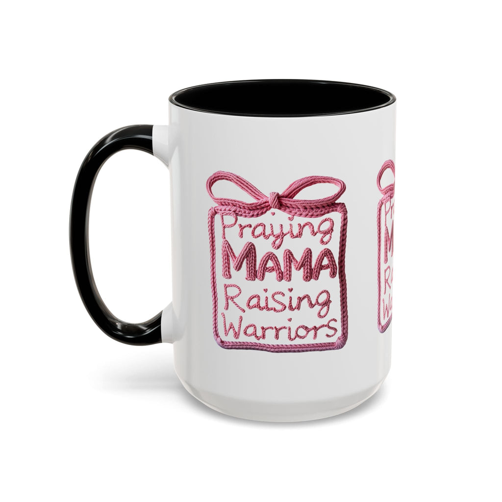Praying Mama Raising Warriors Coffee Mug (Accent, 11/15oz) - Grace & Grit Boutique