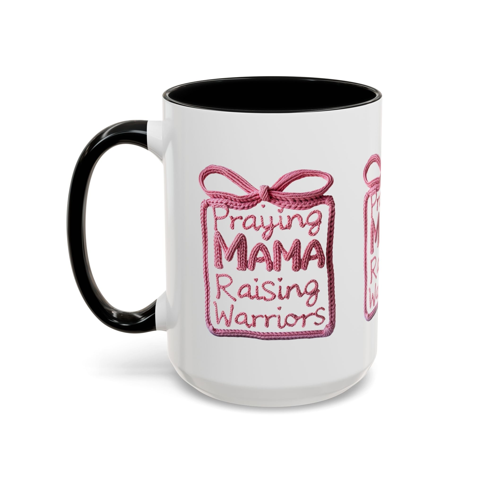 Praying Mama Raising Warriors Coffee Mug (Accent, 11/15oz) - Grace & Grit Boutique