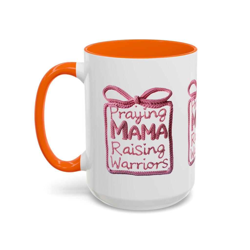 Praying Mama Raising Warriors Coffee Mug (Accent, 11/15oz) - Grace & Grit Boutique