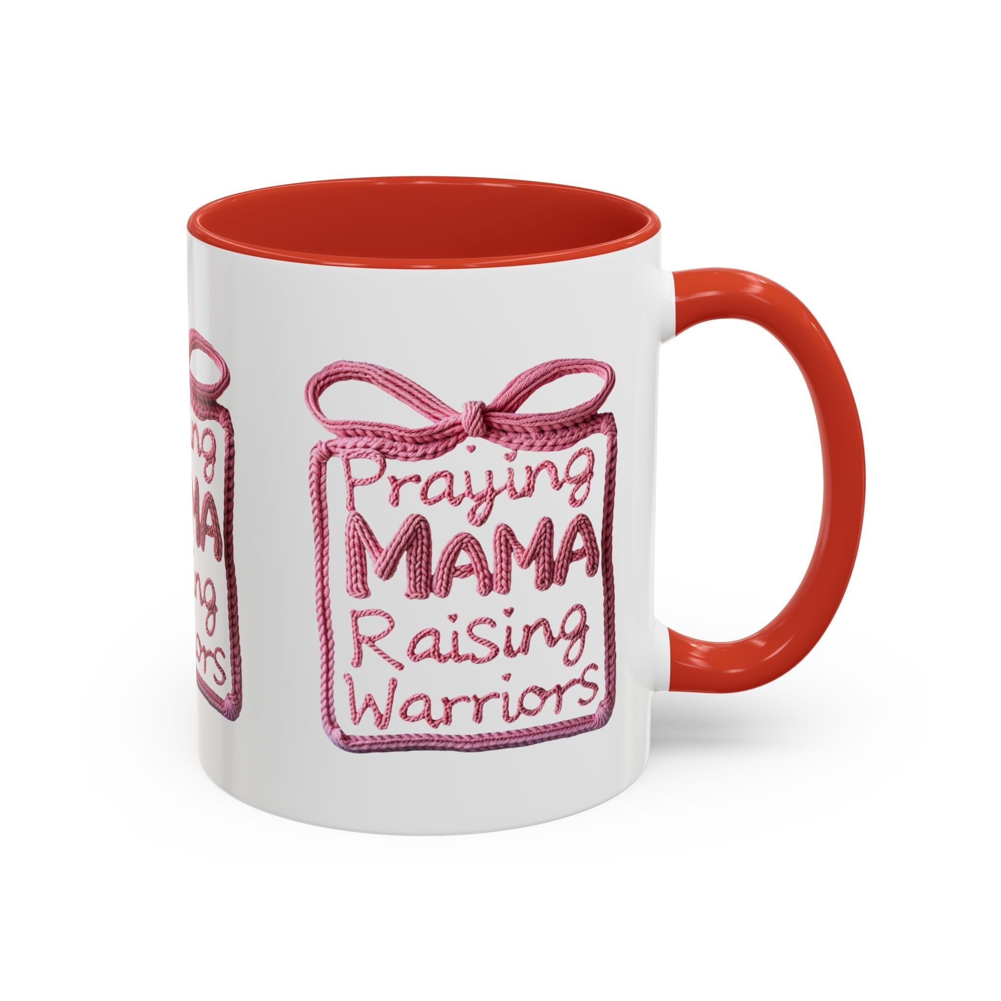 Praying Mama Raising Warriors Coffee Mug (Accent, 11/15oz) - Grace & Grit Boutique