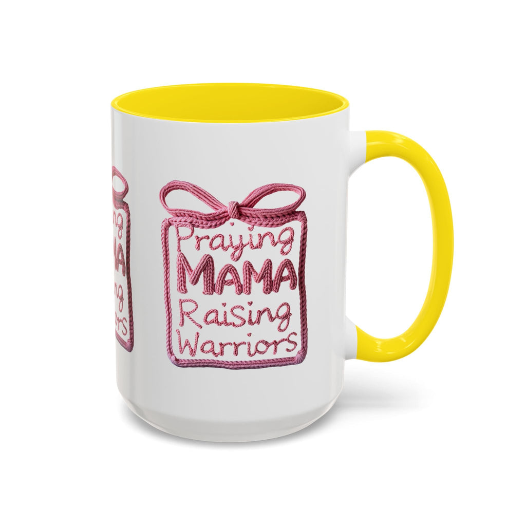 Praying Mama Raising Warriors Coffee Mug (Accent, 11/15oz) - Grace & Grit Boutique