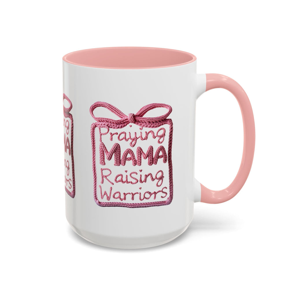 Praying Mama Raising Warriors Coffee Mug (Accent, 11/15oz) - Grace & Grit Boutique