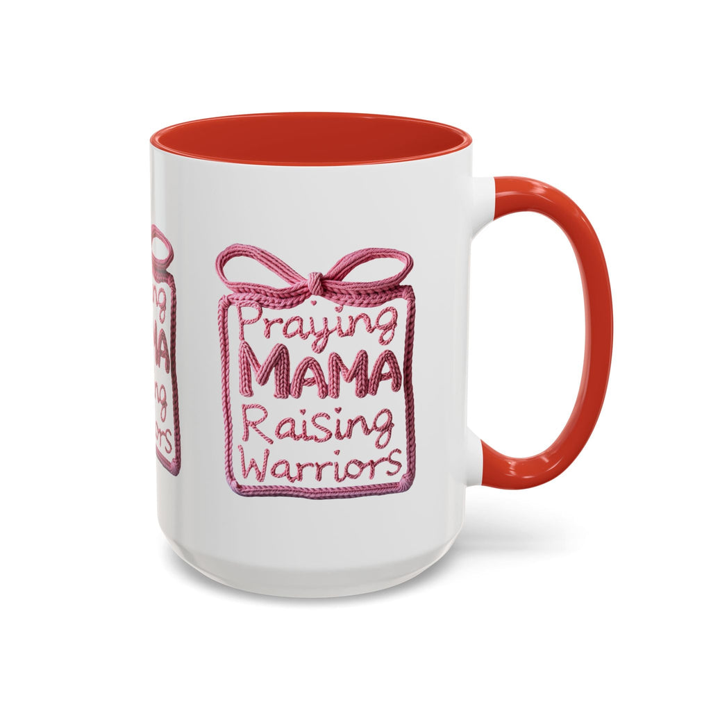 Praying Mama Raising Warriors Coffee Mug (Accent, 11/15oz) - Grace & Grit Boutique