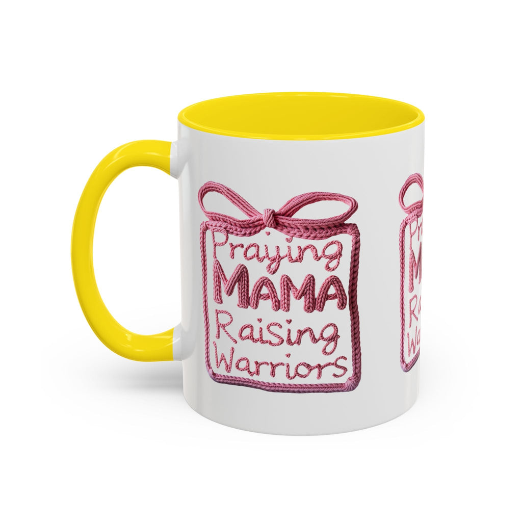 Praying Mama Raising Warriors Coffee Mug (Accent, 11/15oz) - Grace & Grit Boutique